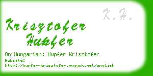 krisztofer hupfer business card